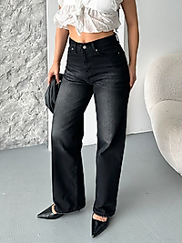 TİNTLİ SİYAH STRAİGHT PALAZZO JEAN