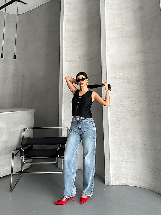 MAVİ STRAİGHT PALAZZO JEAN